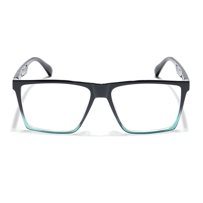 Voyage Visionary Black & Light Blue Square Eyeglasses for Men & Women - SLMG6365-C7