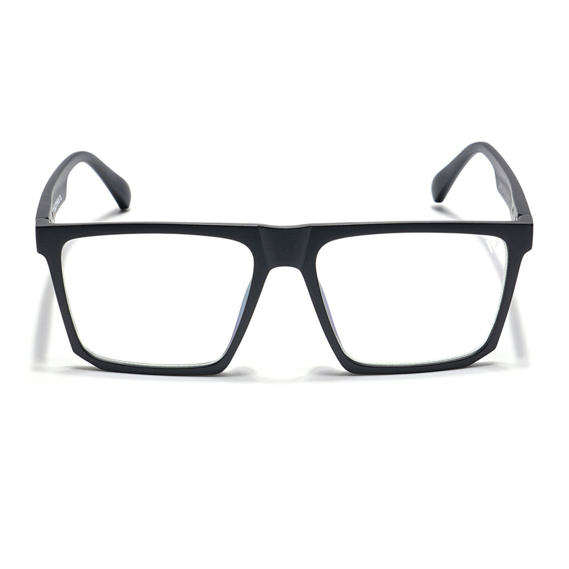 Voyage Visionary Matt Black Square Eyeglasses for Men & Women - SLMG6366-C1