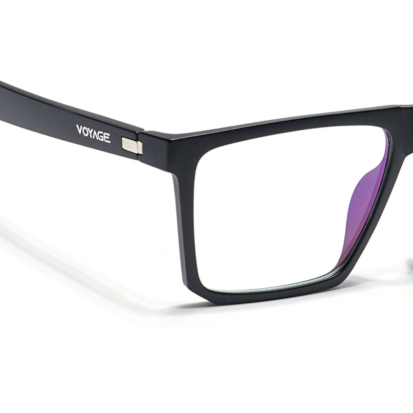 Voyage Visionary Matt Black Square Eyeglasses for Men & Women - SLMG6366-C1
