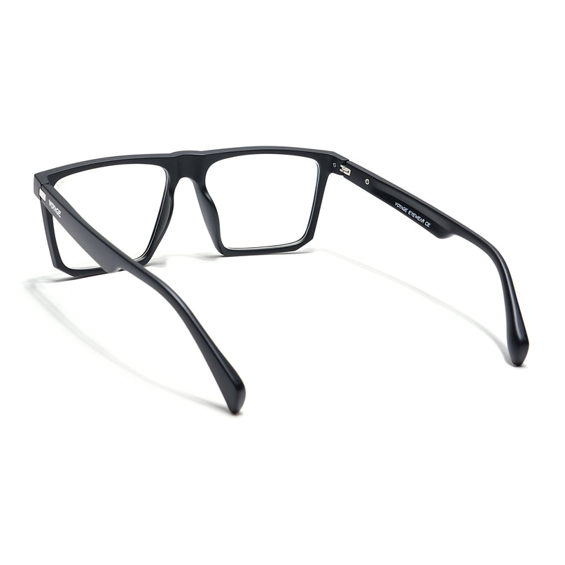 Voyage Visionary Matt Black Square Eyeglasses for Men & Women - SLMG6366-C1