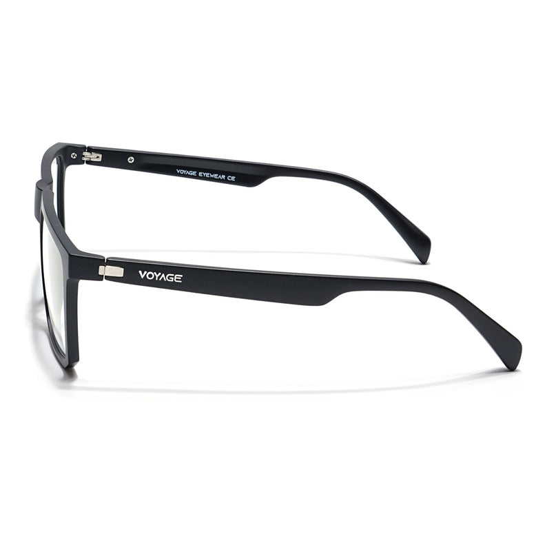 Voyage Visionary Matt Black Square Eyeglasses for Men & Women - SLMG6366-C1