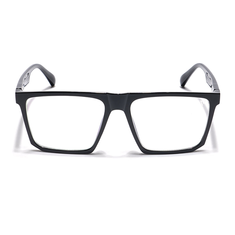 Voyage Visionary Shine Black Square Eyeglasses for Men & Women - SLMG6367-C2