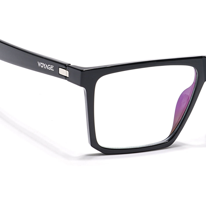 Voyage Visionary Shine Black Square Eyeglasses for Men & Women - SLMG6367-C2