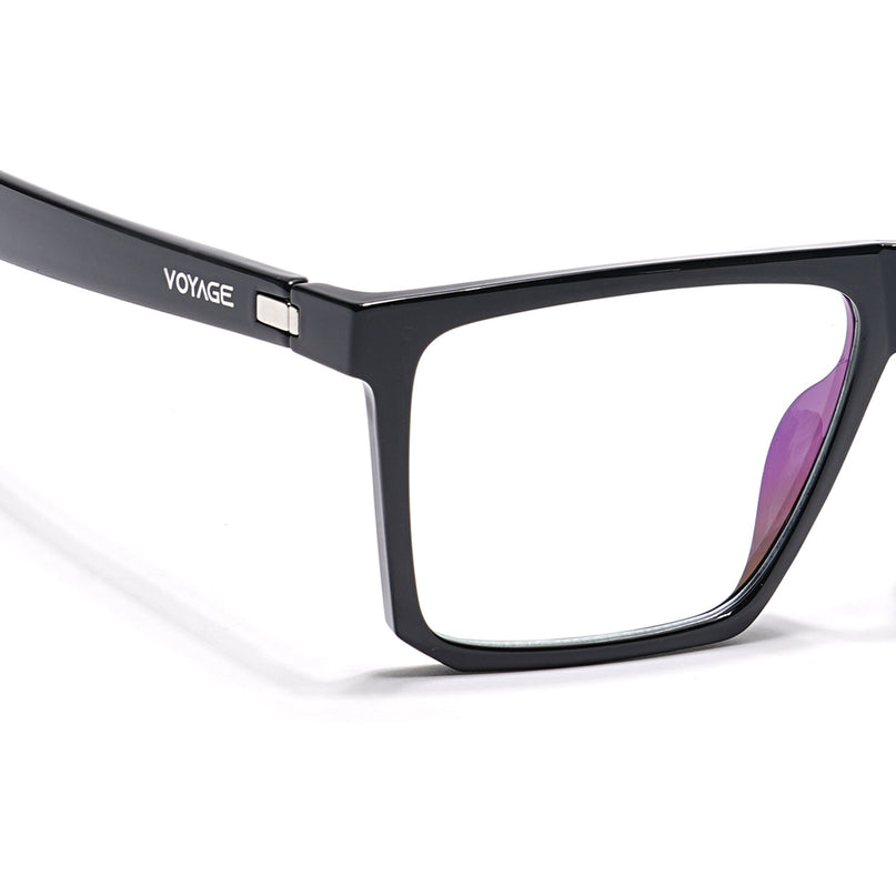 Voyage Visionary Shine Black Square Eyeglasses for Men & Women - SLMG6367-C2