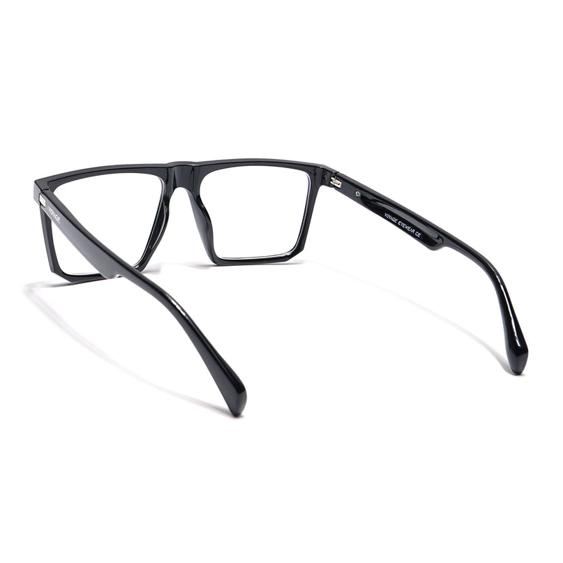 Voyage Visionary Shine Black Square Eyeglasses for Men & Women - SLMG6367-C2