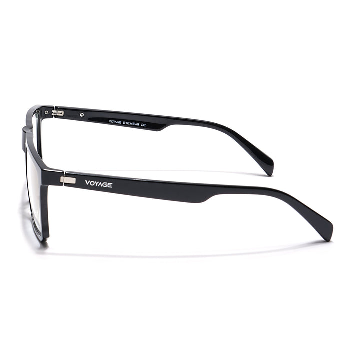 Voyage Visionary Shine Black Square Eyeglasses for Men & Women - SLMG6367-C2