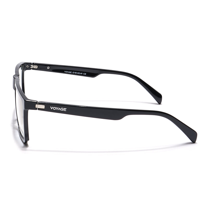 Voyage Visionary Shine Black Square Eyeglasses for Men & Women - SLMG6367-C2