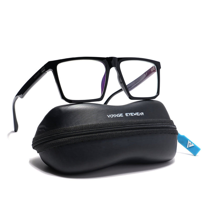 Voyage Visionary Shine Black Square Eyeglasses for Men & Women - SLMG6367-C2