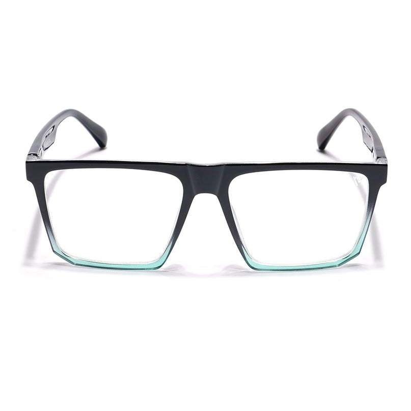Voyage Visionary Black & Green Square Eyeglasses for Men & Women - SLMG6368-C3