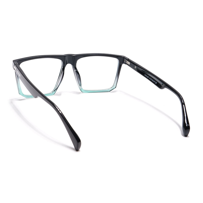 Voyage Visionary Black & Green Square Eyeglasses for Men & Women - SLMG6368-C3