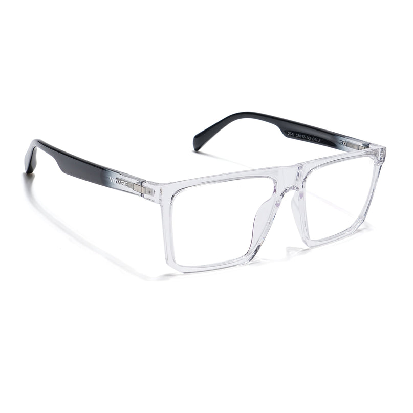 Voyage Visionary Transparent Square Eyeglasses for Men & Women - SLMG6369-C4
