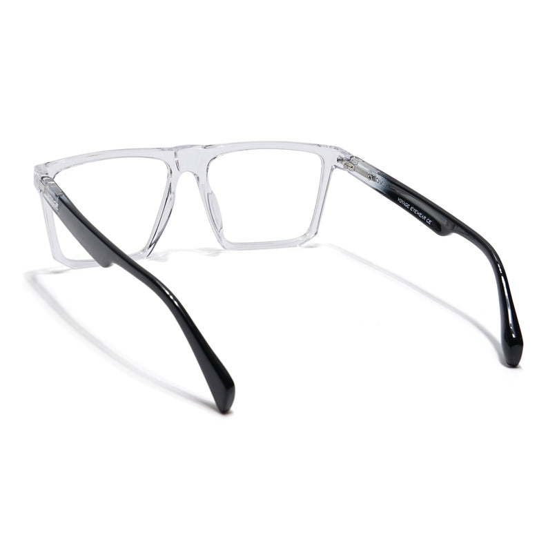 Voyage Visionary Transparent Square Eyeglasses for Men & Women - SLMG6369-C4