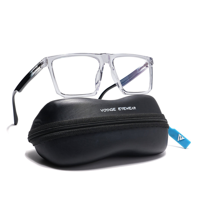 Voyage Visionary Transparent Square Eyeglasses for Men & Women - SLMG6369-C4