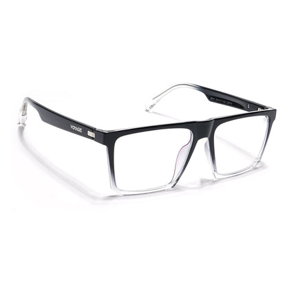 Voyage Visionary Black & Transparent Square Eyeglasses for Men & Women - SLMG6370-C5