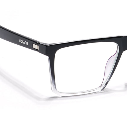 Voyage Visionary Black & Transparent Square Eyeglasses for Men & Women - SLMG6370-C5