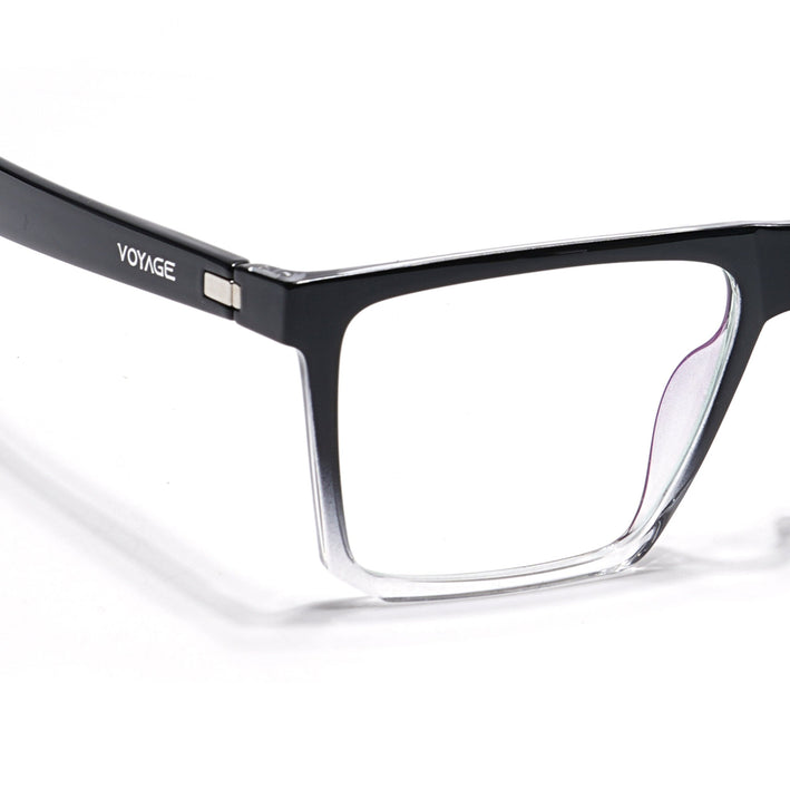 Voyage Visionary Black & Transparent Square Eyeglasses for Men & Women - SLMG6370-C5