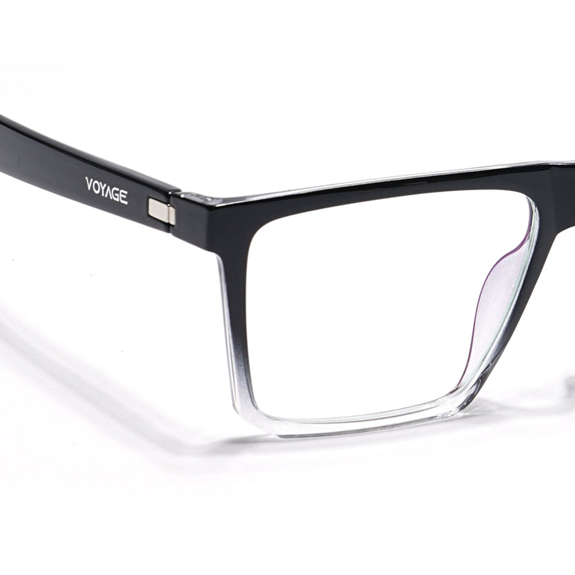 Voyage Visionary Black & Transparent Square Eyeglasses for Men & Women - SLMG6370-C5