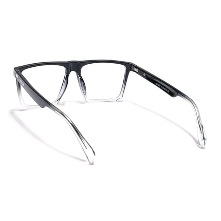 Voyage Visionary Black & Transparent Square Eyeglasses for Men & Women - SLMG6370-C5