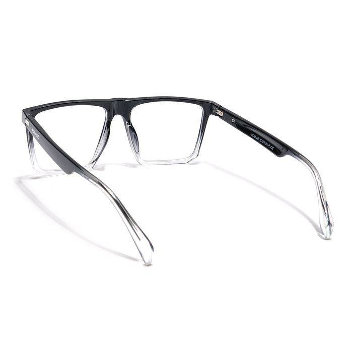 Voyage Visionary Black & Transparent Square Eyeglasses for Men & Women - SLMG6370-C5