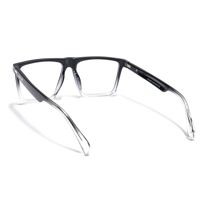 Voyage Visionary Black & Transparent Square Eyeglasses for Men & Women - SLMG6370-C5