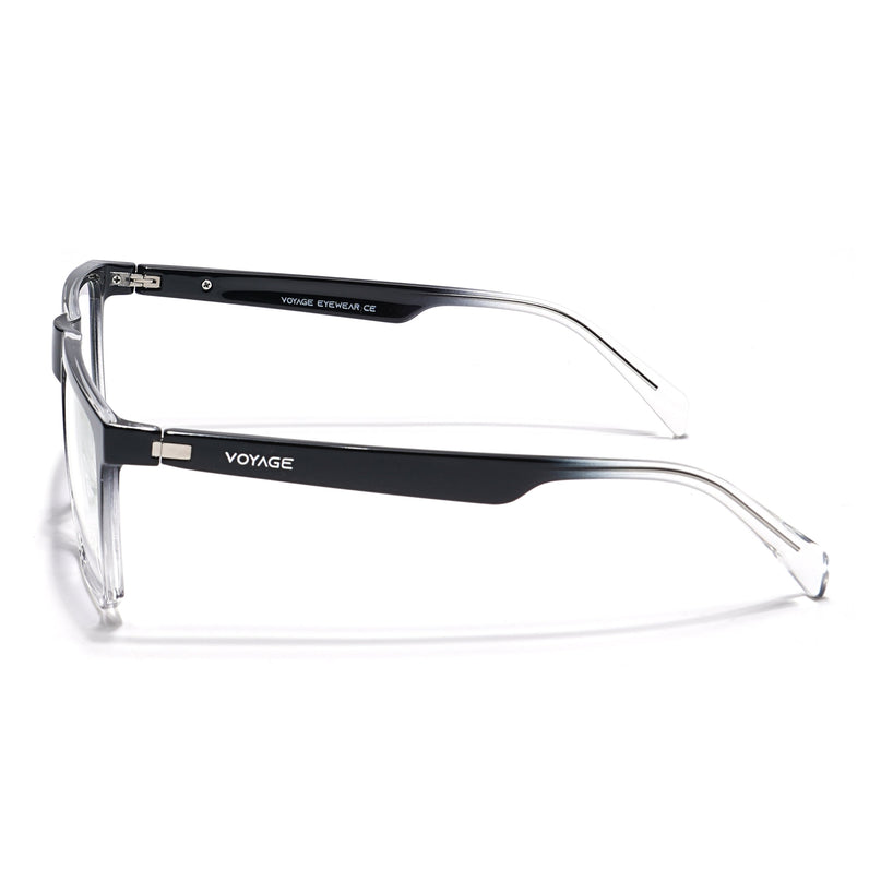 Voyage Visionary Black & Transparent Square Eyeglasses for Men & Women - SLMG6370-C5