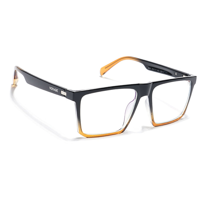 Voyage Visionary Black & Brown Square Eyeglasses for Men & Women - SLMG6371-C6