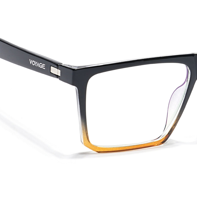 Voyage Visionary Black & Brown Square Eyeglasses for Men & Women - SLMG6371-C6