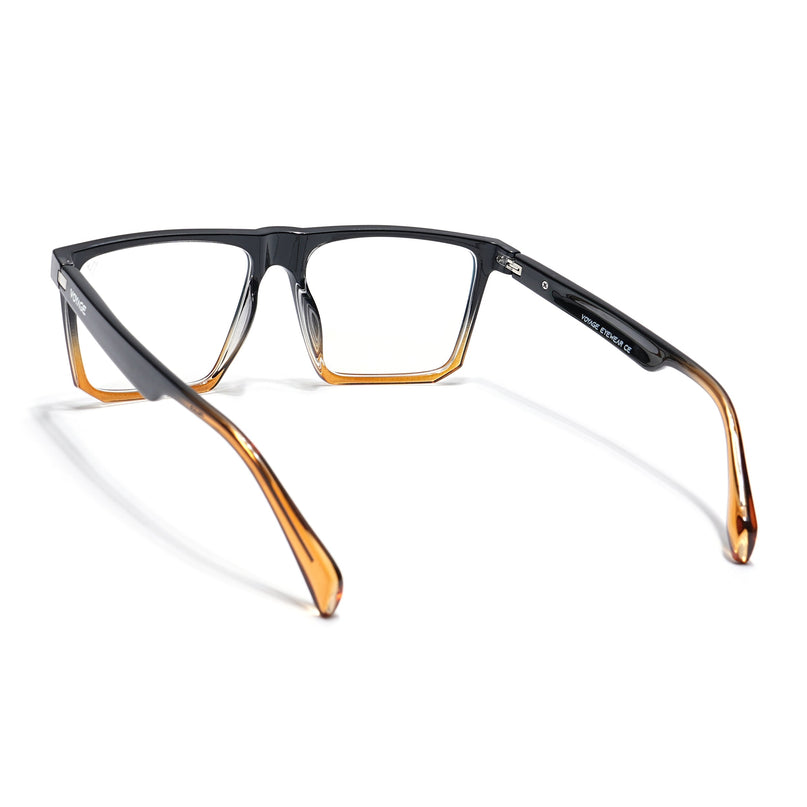 Voyage Visionary Black & Brown Square Eyeglasses for Men & Women - SLMG6371-C6