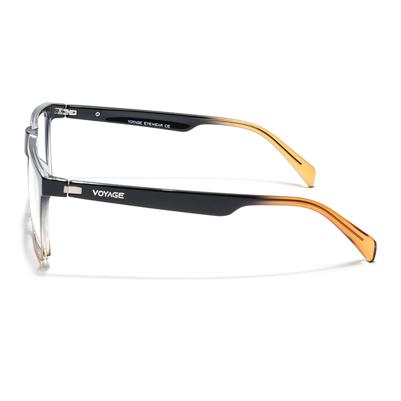 Voyage Visionary Black & Brown Square Eyeglasses for Men & Women - SLMG6371-C6