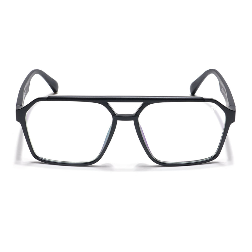 Voyage Visionary Matt Black Wayfarer Eyeglasses for Men & Women - SLMG6373-C1