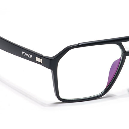 Voyage Visionary Matt Black Wayfarer Eyeglasses for Men & Women - SLMG6373-C1