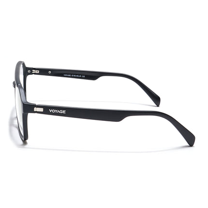 Voyage Visionary Matt Black Wayfarer Eyeglasses for Men & Women - SLMG6373-C1