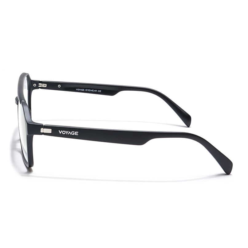 Voyage Visionary Matt Black Wayfarer Eyeglasses for Men & Women - SLMG6373-C1