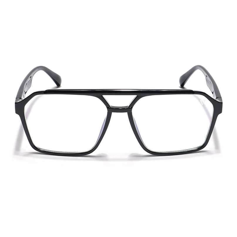 Voyage Visionary Shine Black Wayfarer Eyeglasses for Men & Women - SLMG6374-C2
