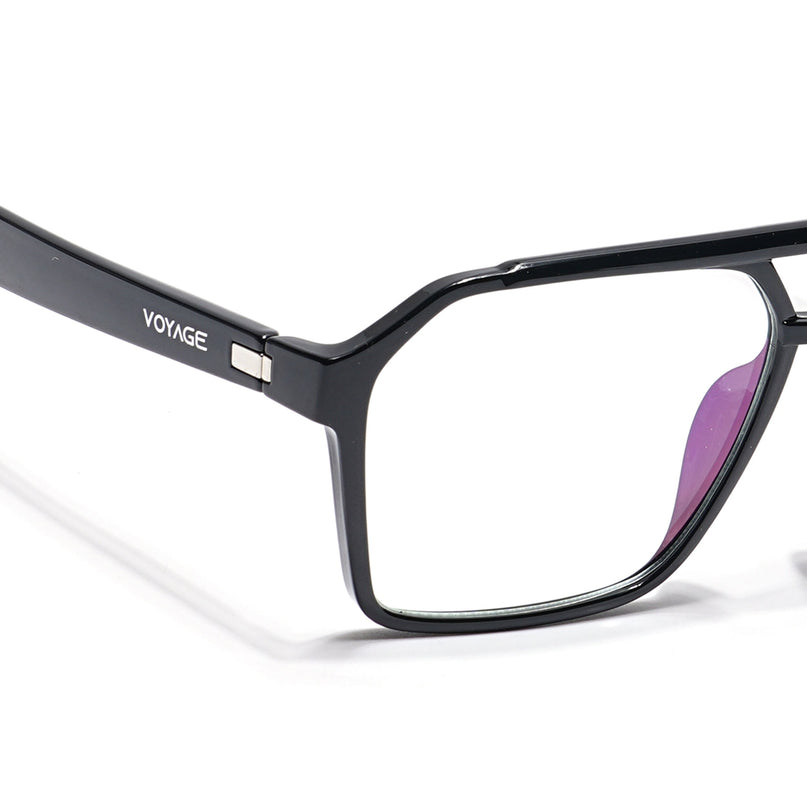 Voyage Visionary Shine Black Wayfarer Eyeglasses for Men & Women - SLMG6374-C2