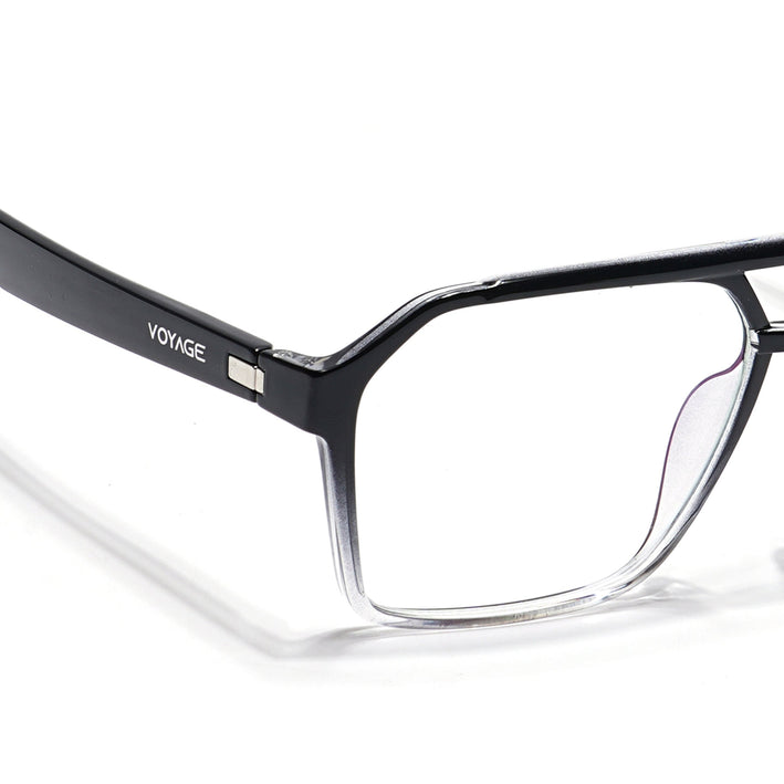Voyage Visionary Black & Transparent Wayfarer Eyeglasses for Men & Women - SLMG6376-C4