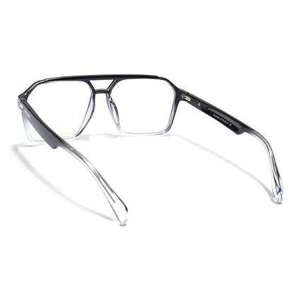Voyage Visionary Black & Transparent Wayfarer Eyeglasses for Men & Women - SLMG6376-C4