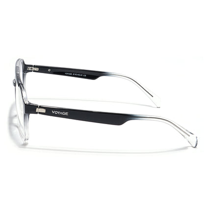 Voyage Visionary Black & Transparent Wayfarer Eyeglasses for Men & Women - SLMG6376-C4