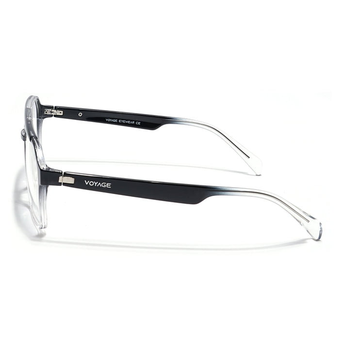Voyage Visionary Black & Transparent Wayfarer Eyeglasses for Men & Women - SLMG6376-C4