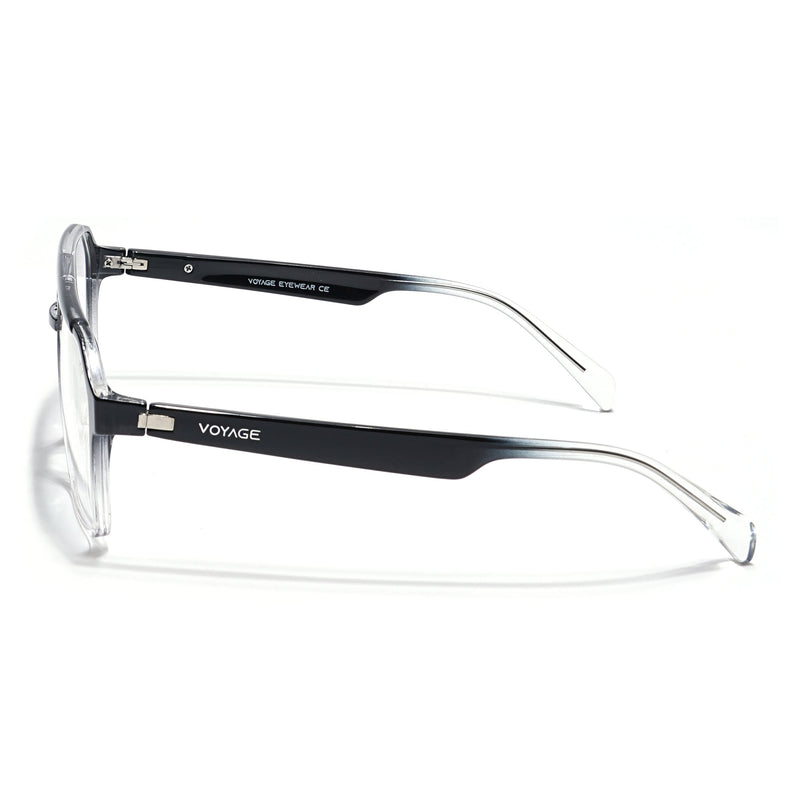 Voyage Visionary Black & Transparent Wayfarer Eyeglasses for Men & Women - SLMG6376-C4