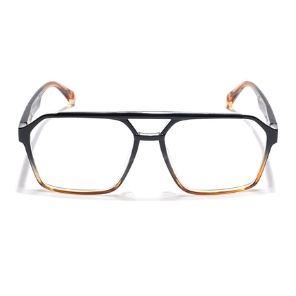 Voyage Visionary Black & Brown Wayfarer Eyeglasses for Men & Women - SLMG6377-C5