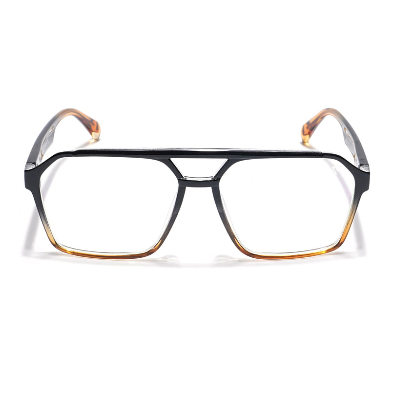 Voyage Visionary Black & Brown Wayfarer Eyeglasses for Men & Women - SLMG6377-C5