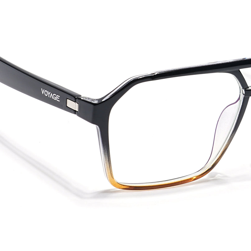 Voyage Visionary Black & Brown Wayfarer Eyeglasses for Men & Women - SLMG6377-C5