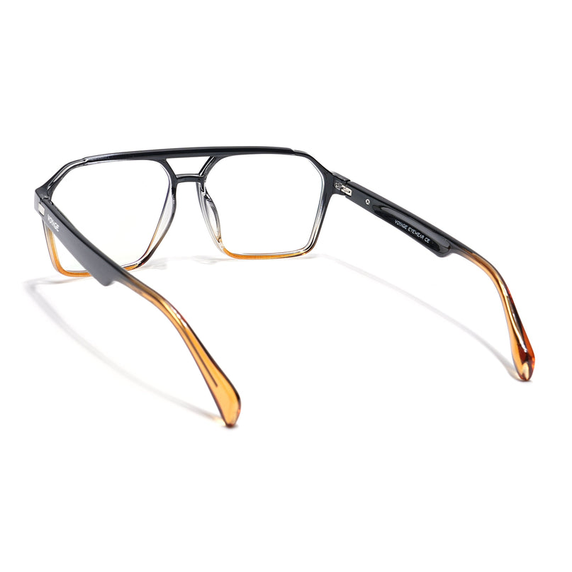 Voyage Visionary Black & Brown Wayfarer Eyeglasses for Men & Women - SLMG6377-C5
