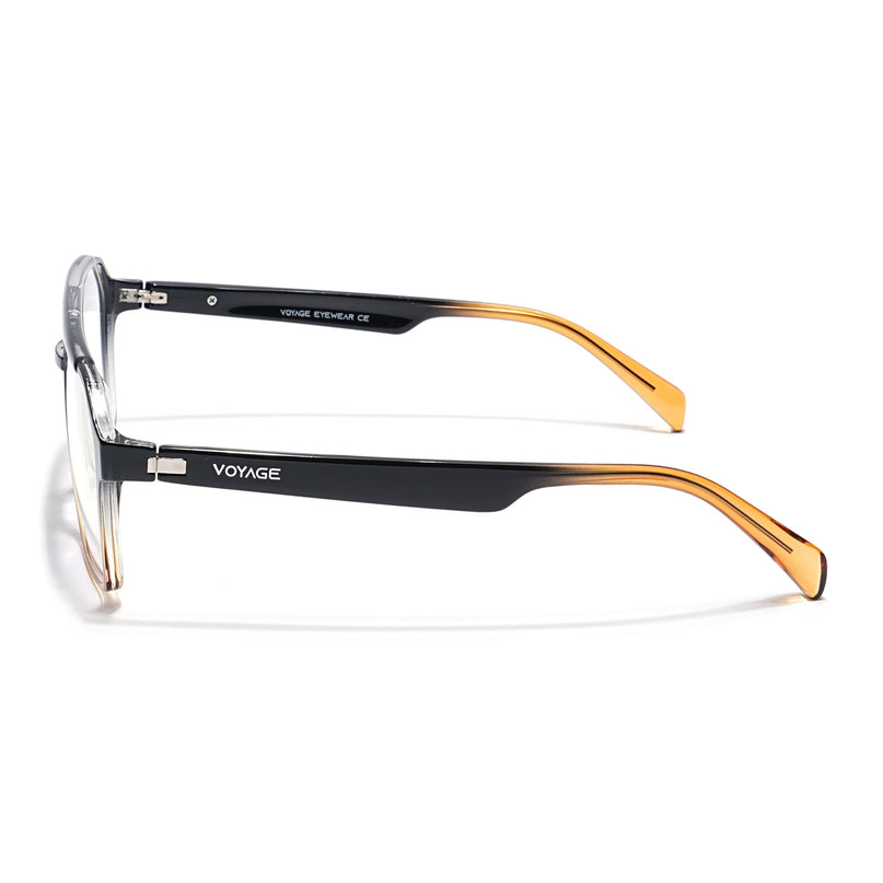Voyage Visionary Black & Brown Wayfarer Eyeglasses for Men & Women - SLMG6377-C5