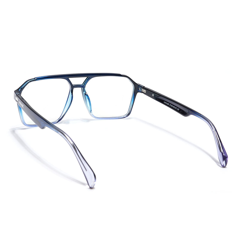 Voyage Visionary Black & Light Blue Wayfarer Eyeglasses for Men & Women - SLMG6378-C6