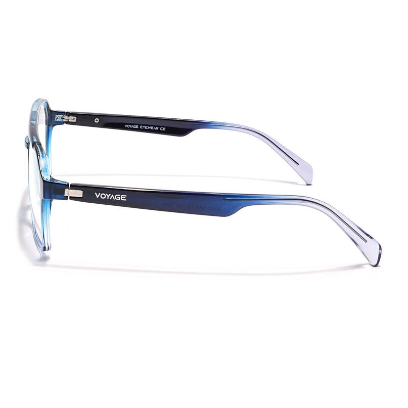 Voyage Visionary Black & Light Blue Wayfarer Eyeglasses for Men & Women - SLMG6378-C6