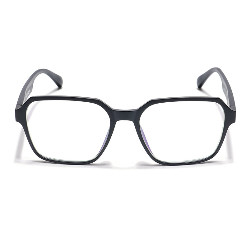 Voyage Visionary Matt Black Square Eyeglasses for Men & Women - SLMG6379-C1