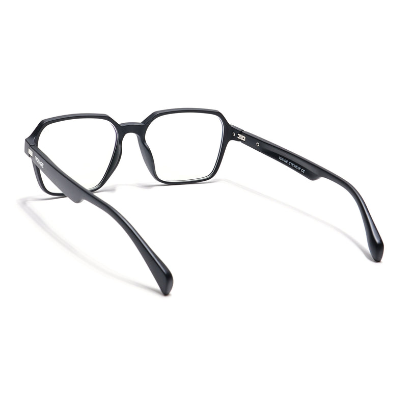 Voyage Visionary Matt Black Square Eyeglasses for Men & Women - SLMG6379-C1