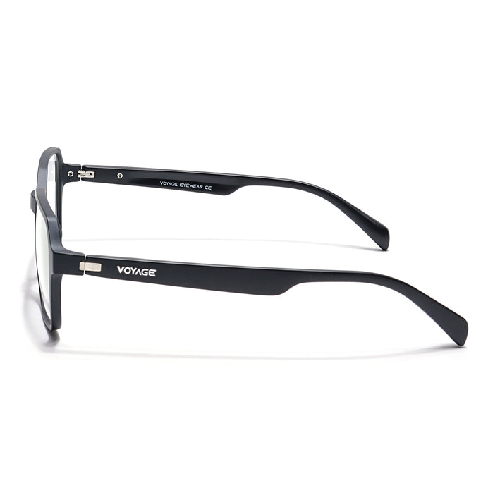 Voyage Visionary Matt Black Square Eyeglasses for Men & Women - SLMG6379-C1